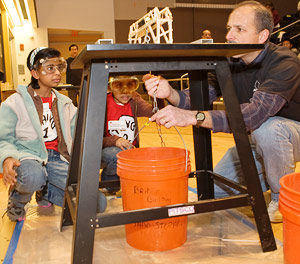 Vocaturo helps student test a bridge