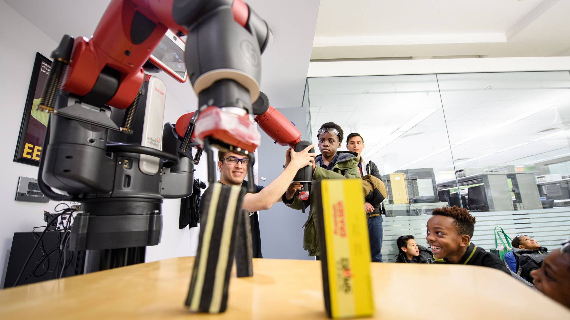 Diego Fierros and students