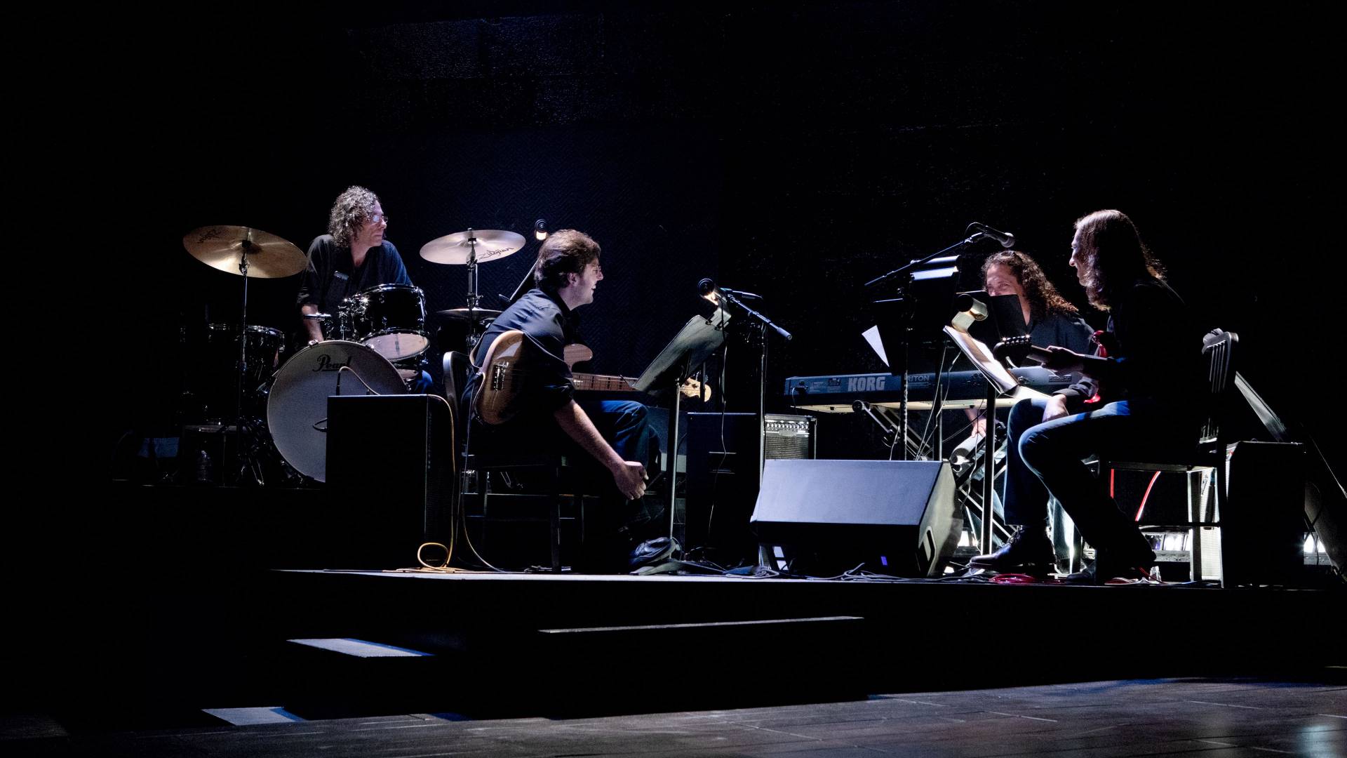 musicians on stage for musical "Tick, Tick...Boom"
