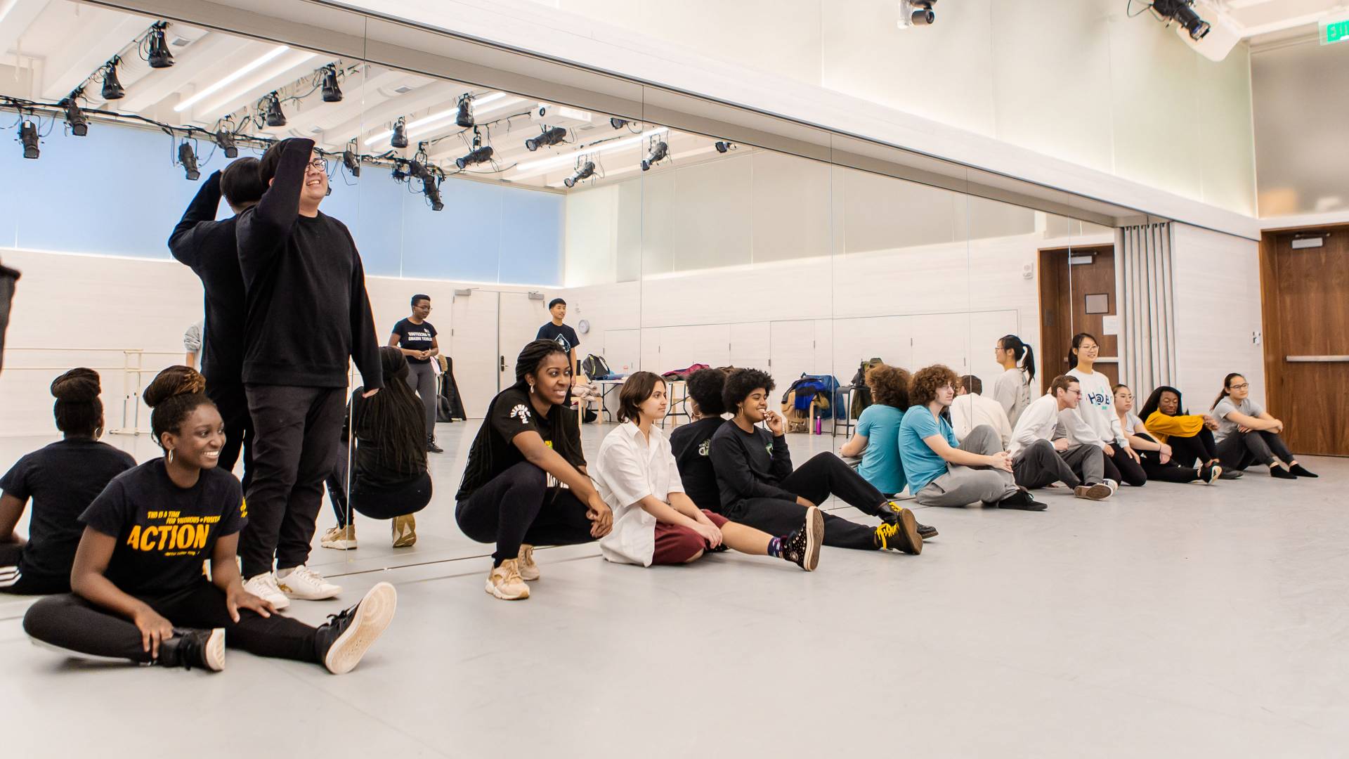 Students watching other dancers at highsteppers class