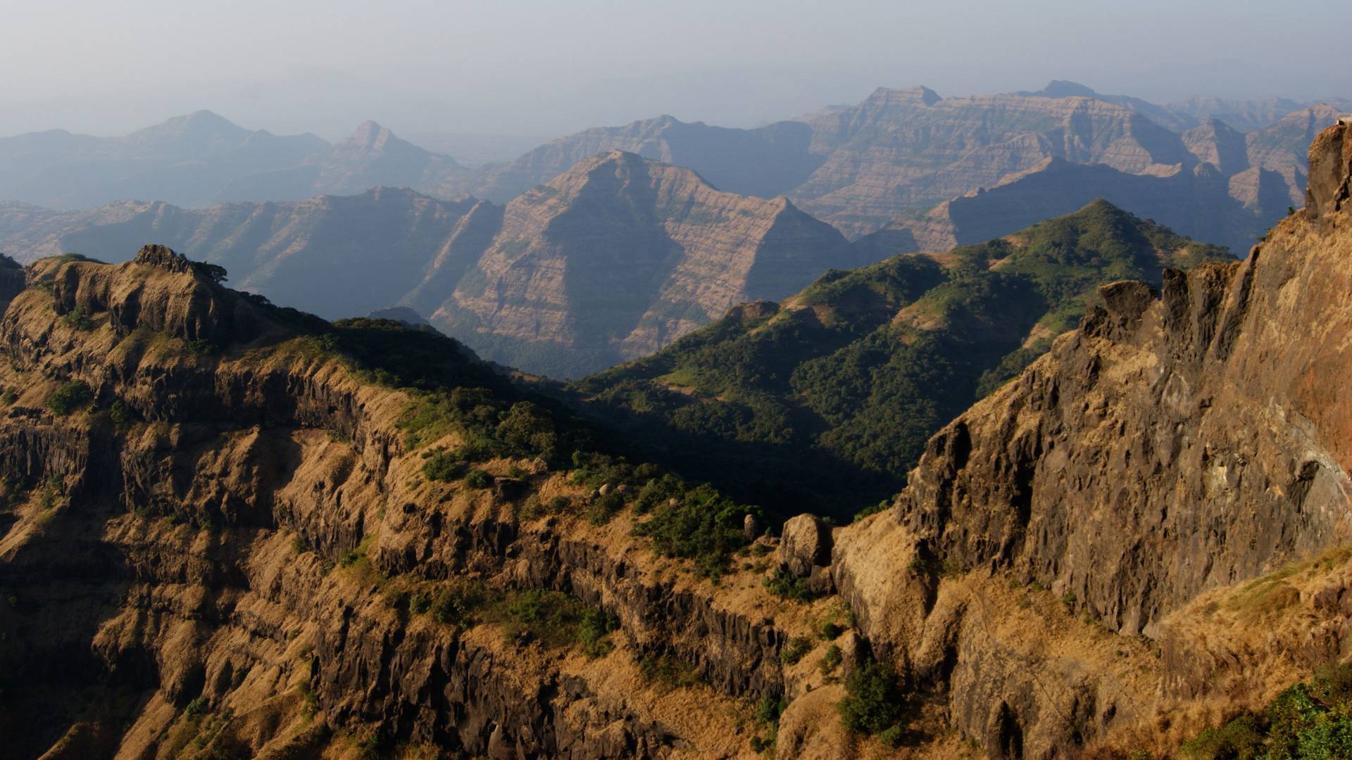Vista of volcanoes in India