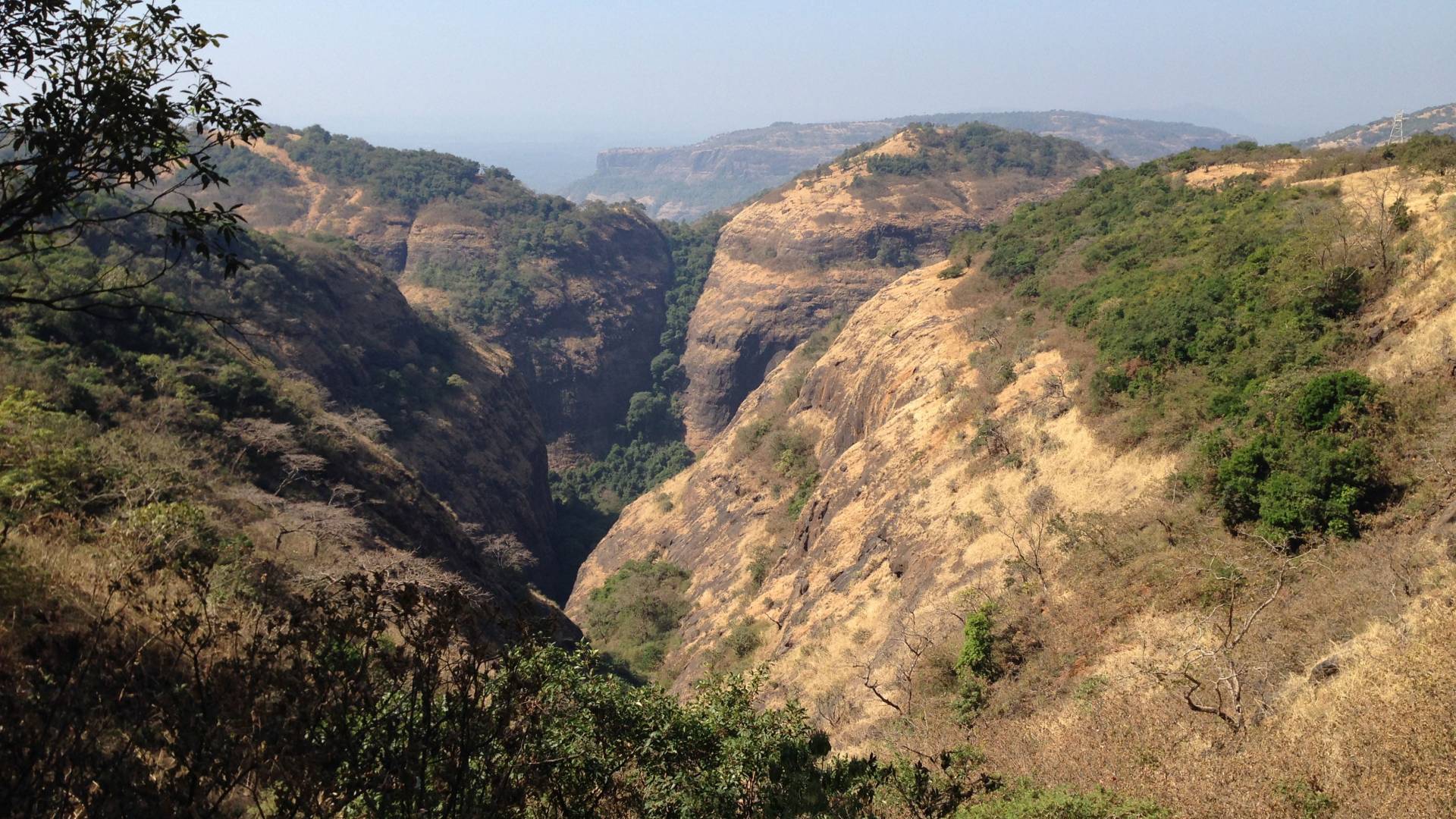 Vista of volcanoes in India