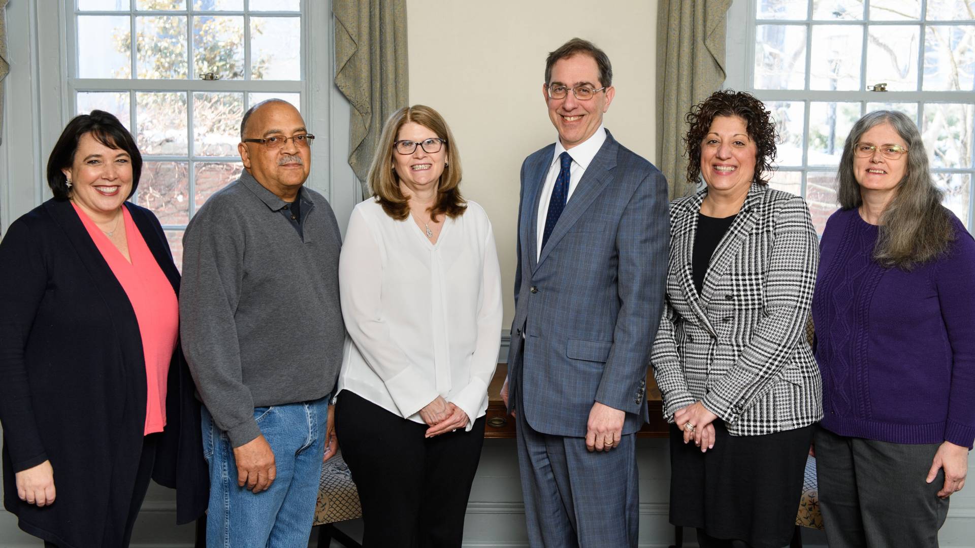 President's Achievement Award recipients stand with President Eisgruber
