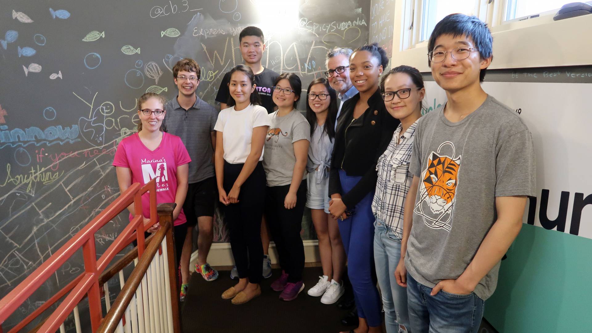 Students in the fellowship pose for a photo