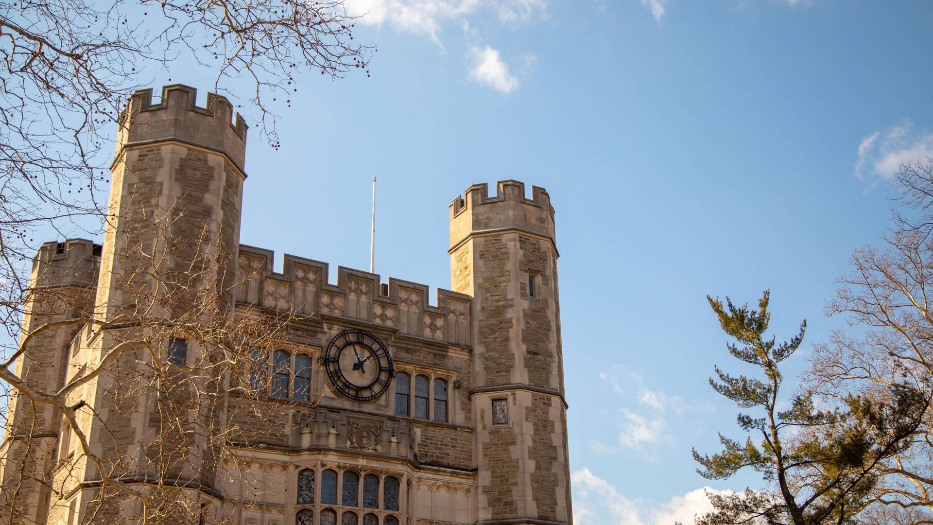 Clock tower in sunshine