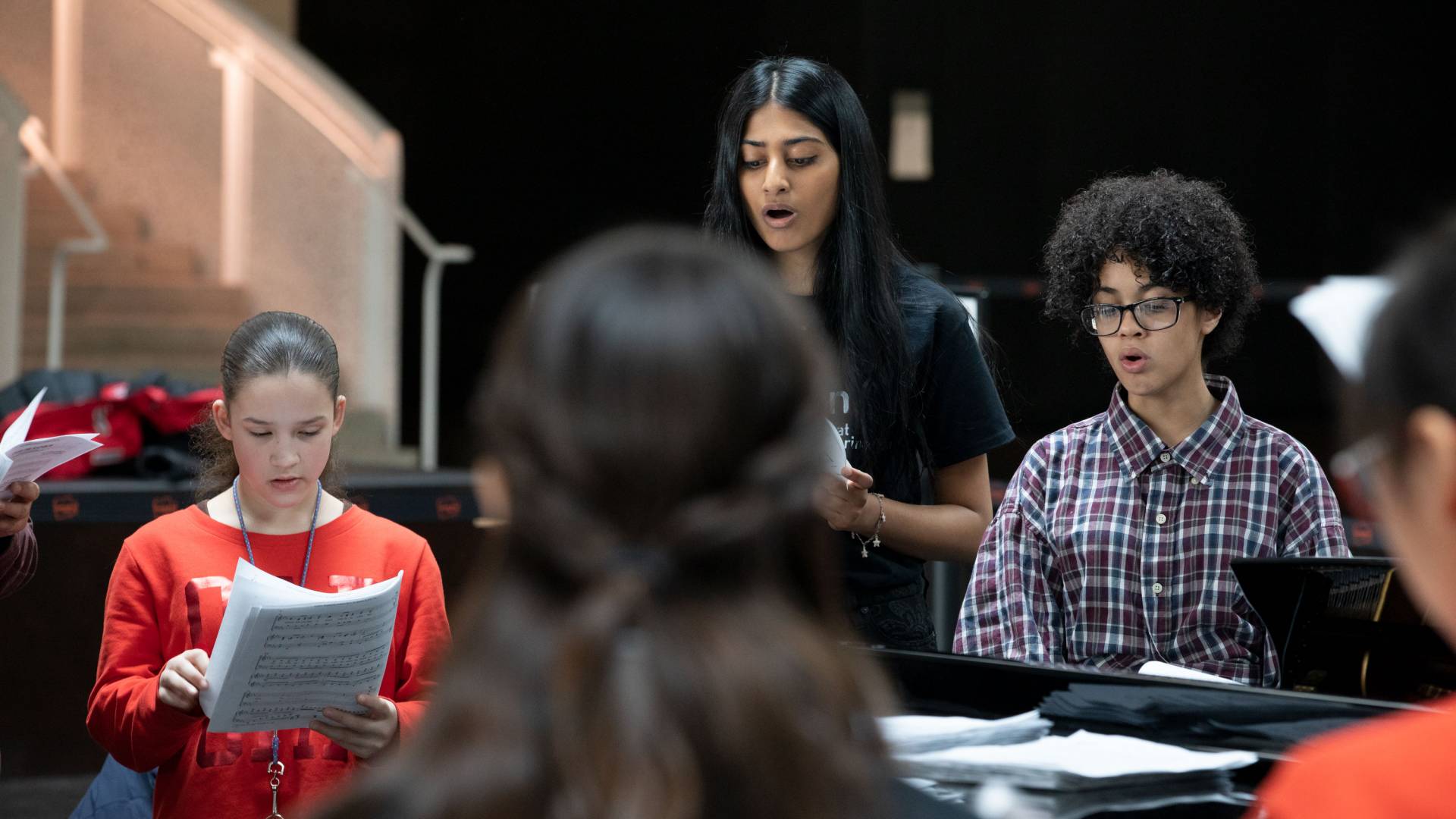 Trenton Youth Singers rehearsing