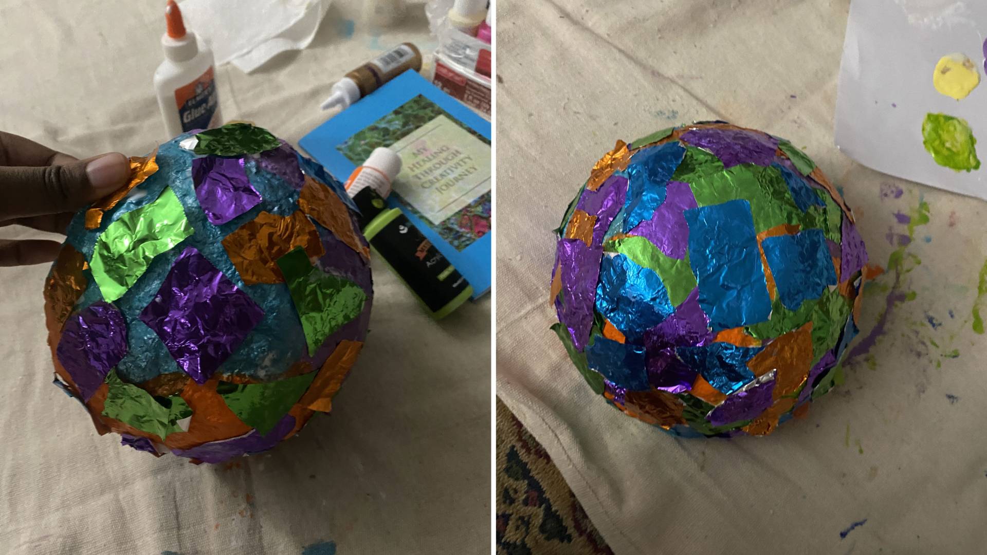 Process of decorating a handmade bowl