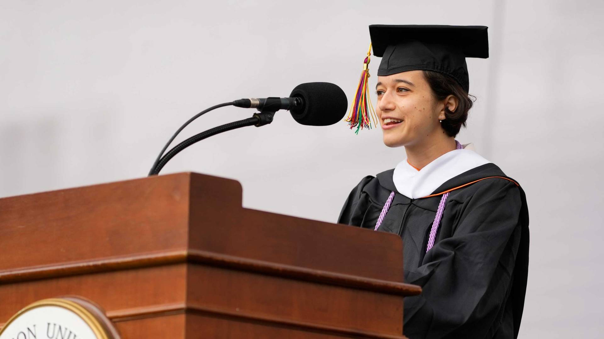 Natalia Orlovsky at the podium