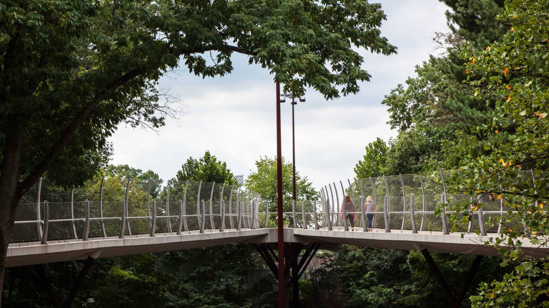 Streicker Bridge on campus
