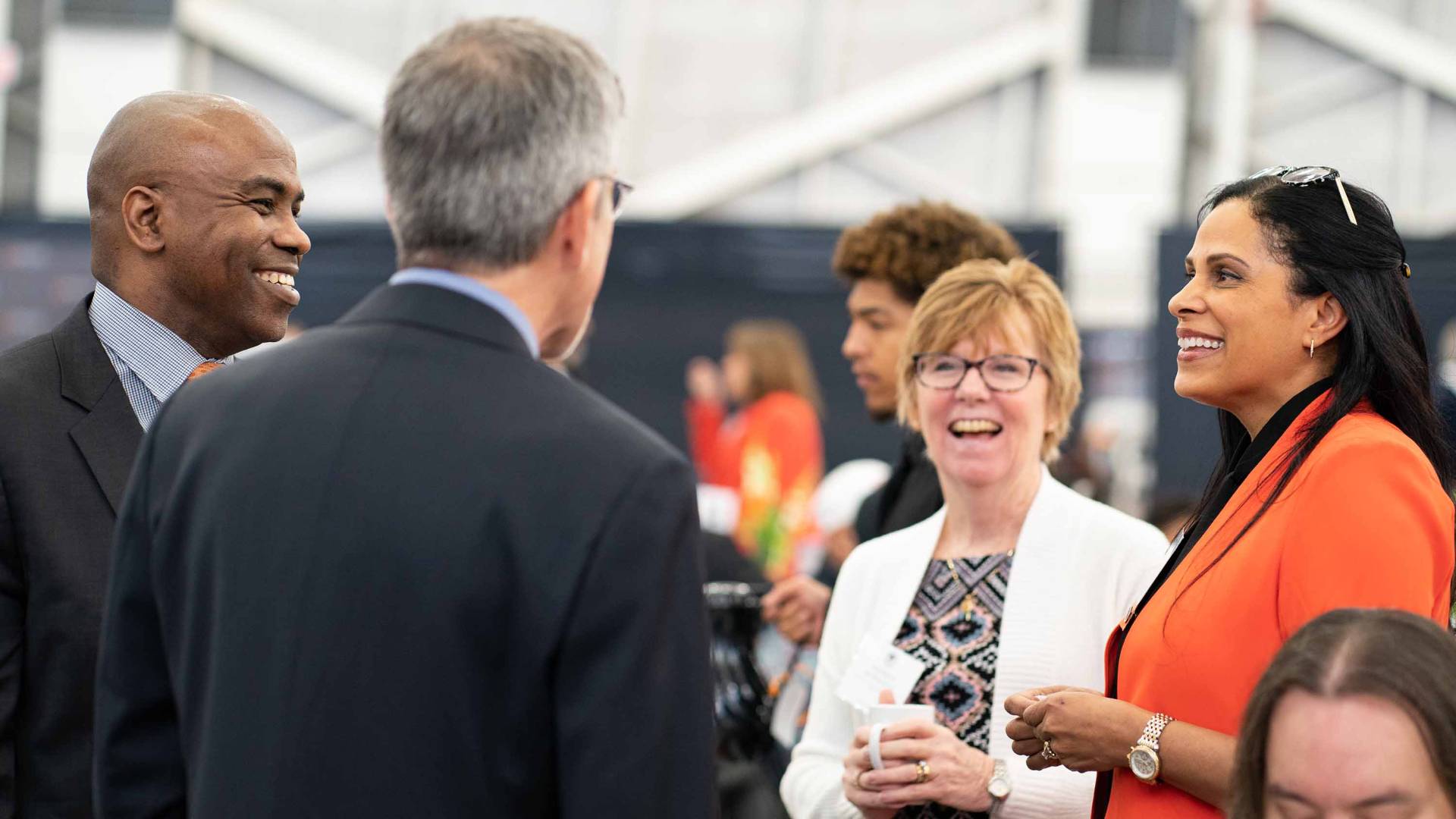 Vice President for Human Resources Romy Riddick with a group
