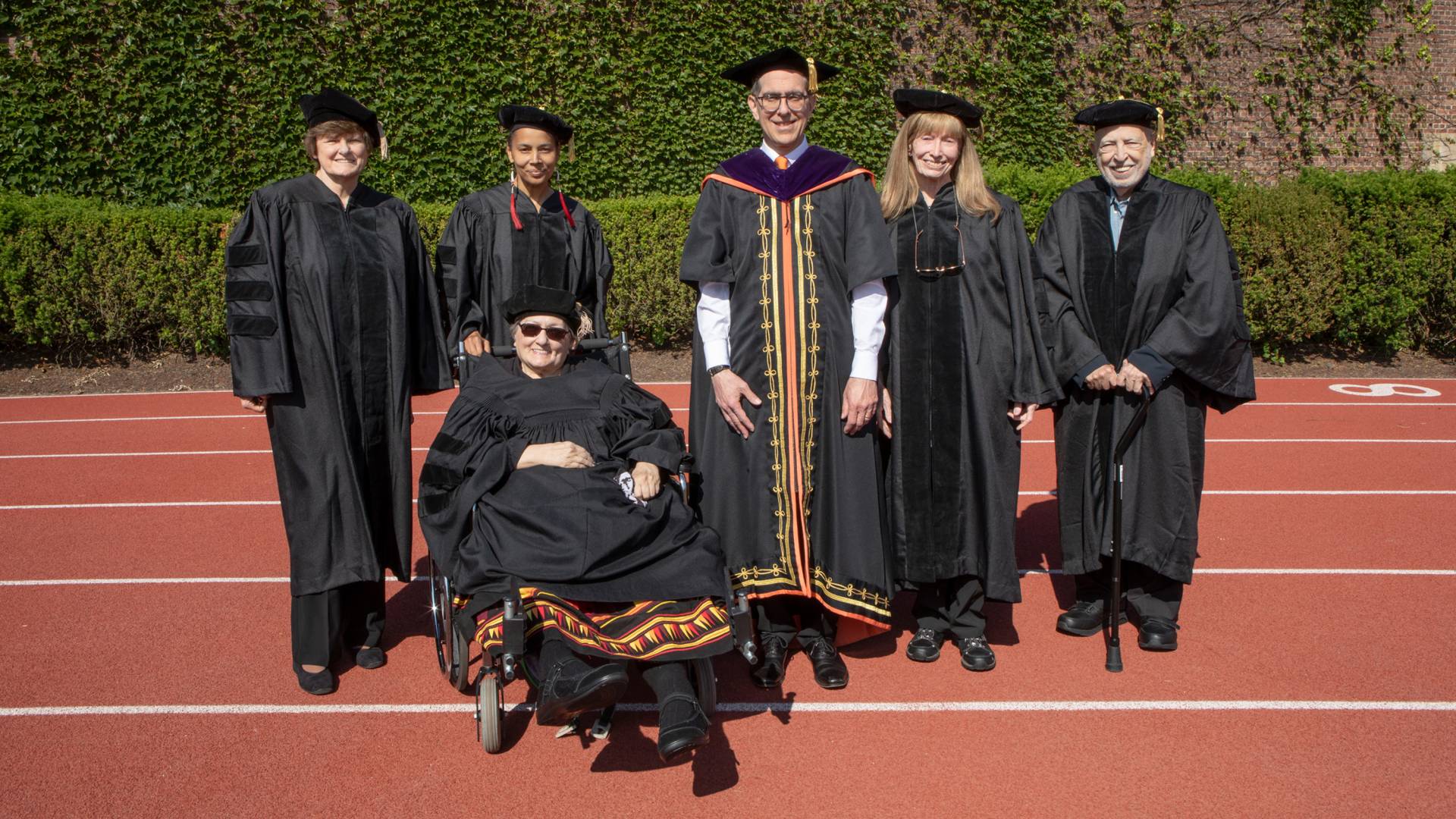 Katalin Karikó, Rhiannon Giddens, Suzan Shown Harjo (seated),  Princeton University President Christopher L. Eisgruber, Lynn A. Conway, Arcadio Díaz-Quiñones