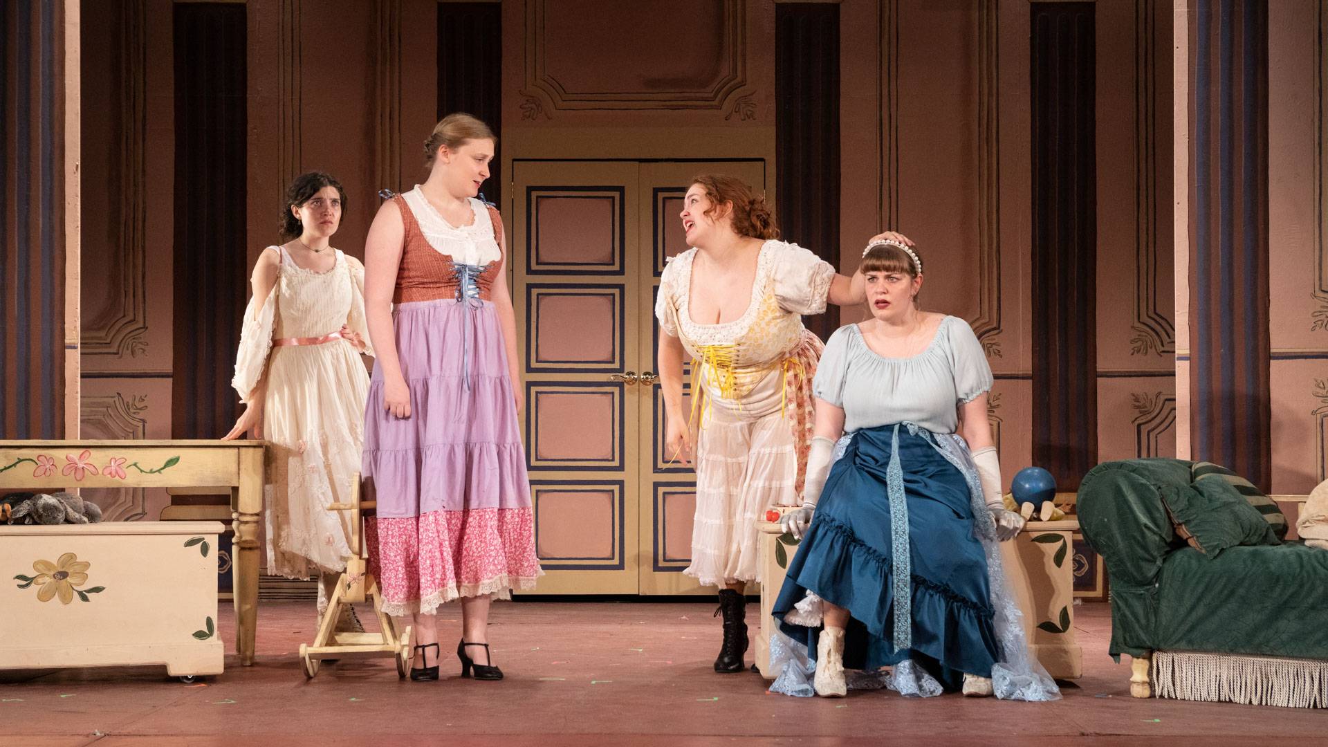 four actors on stage