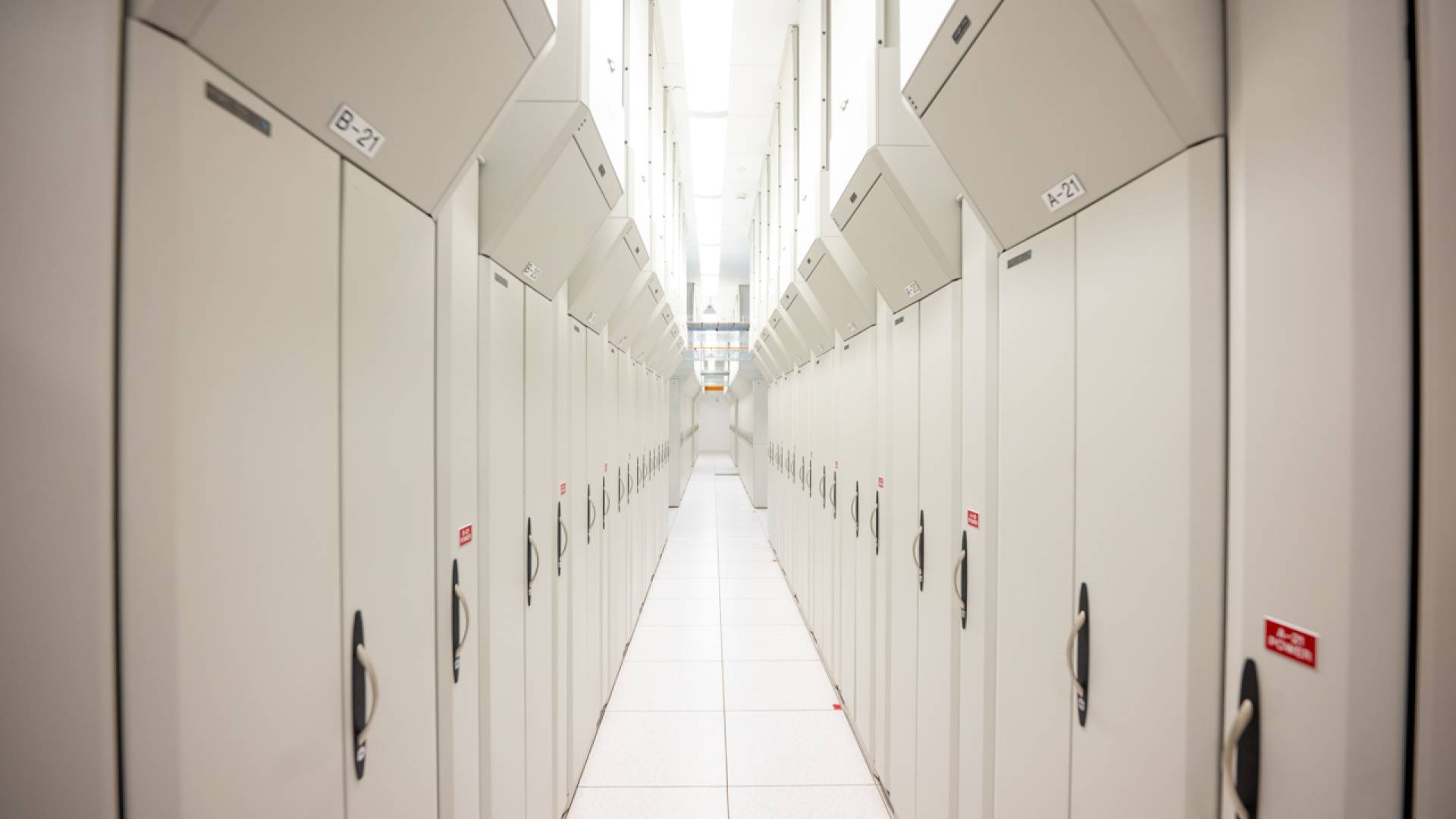 Computer stacks at Princeton's High-Performance Computing Research Center