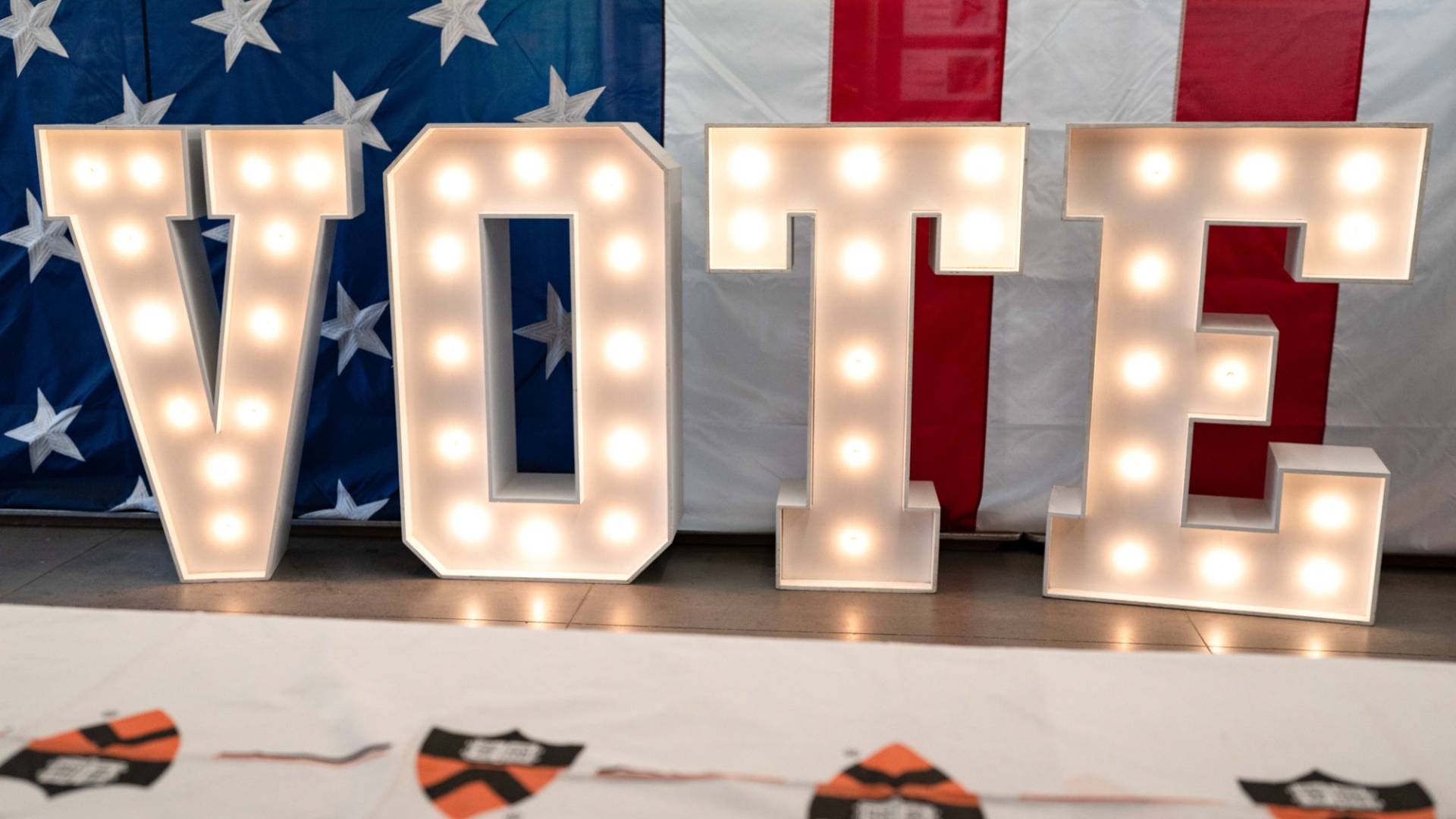 Illuminated Vote sign