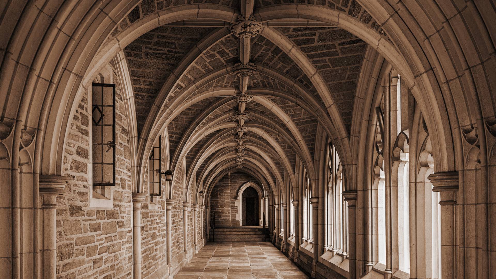 Gothic archway on the Princeton campus
