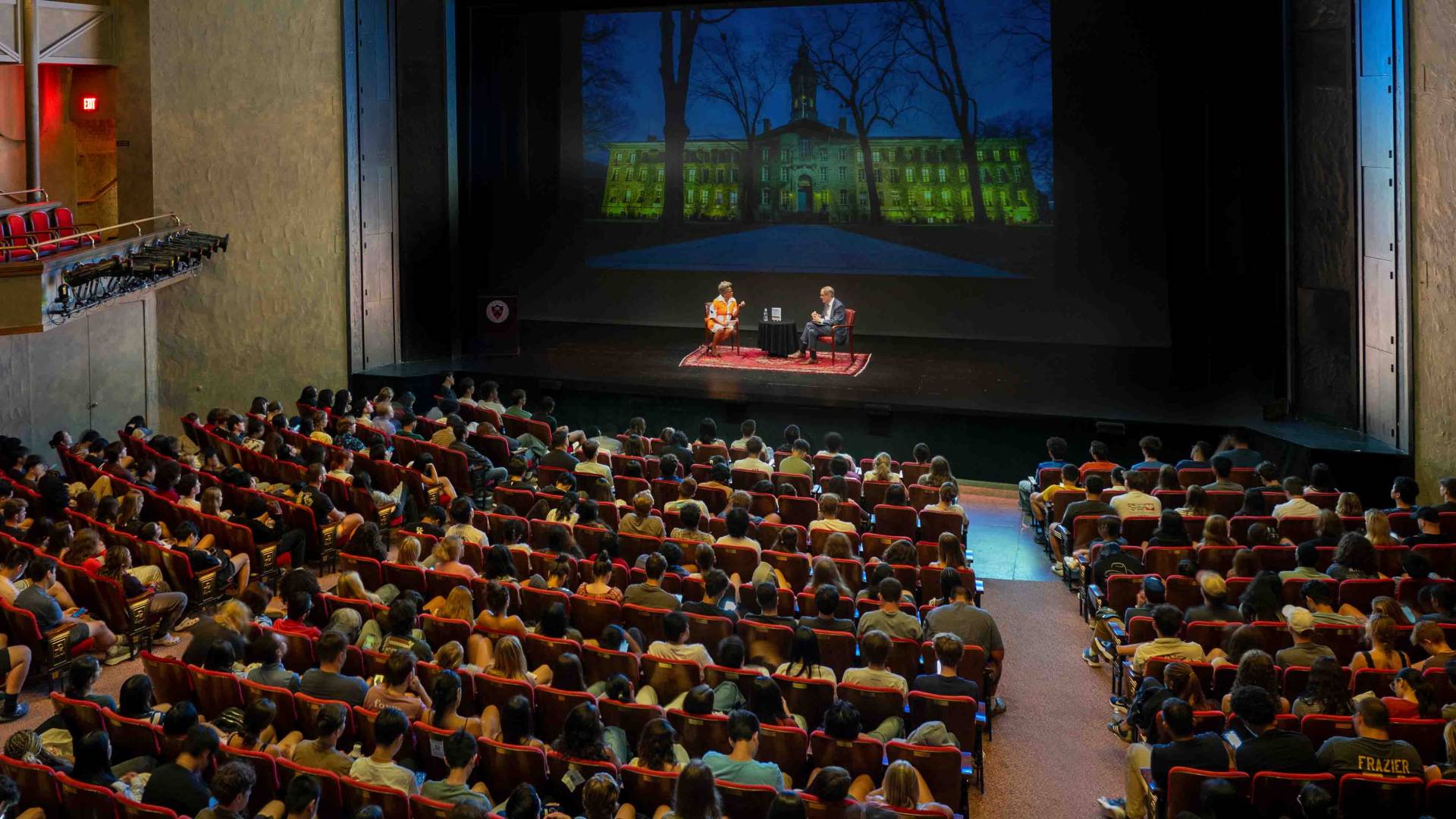 W. Rochelle Calhoun and President Christopher L. Eisgruber