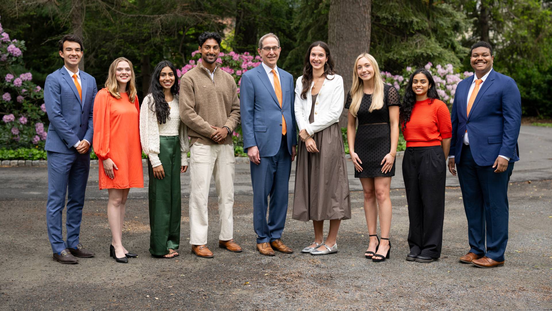 President Eisgruber stands with Spirit of Princeton 2026 winners