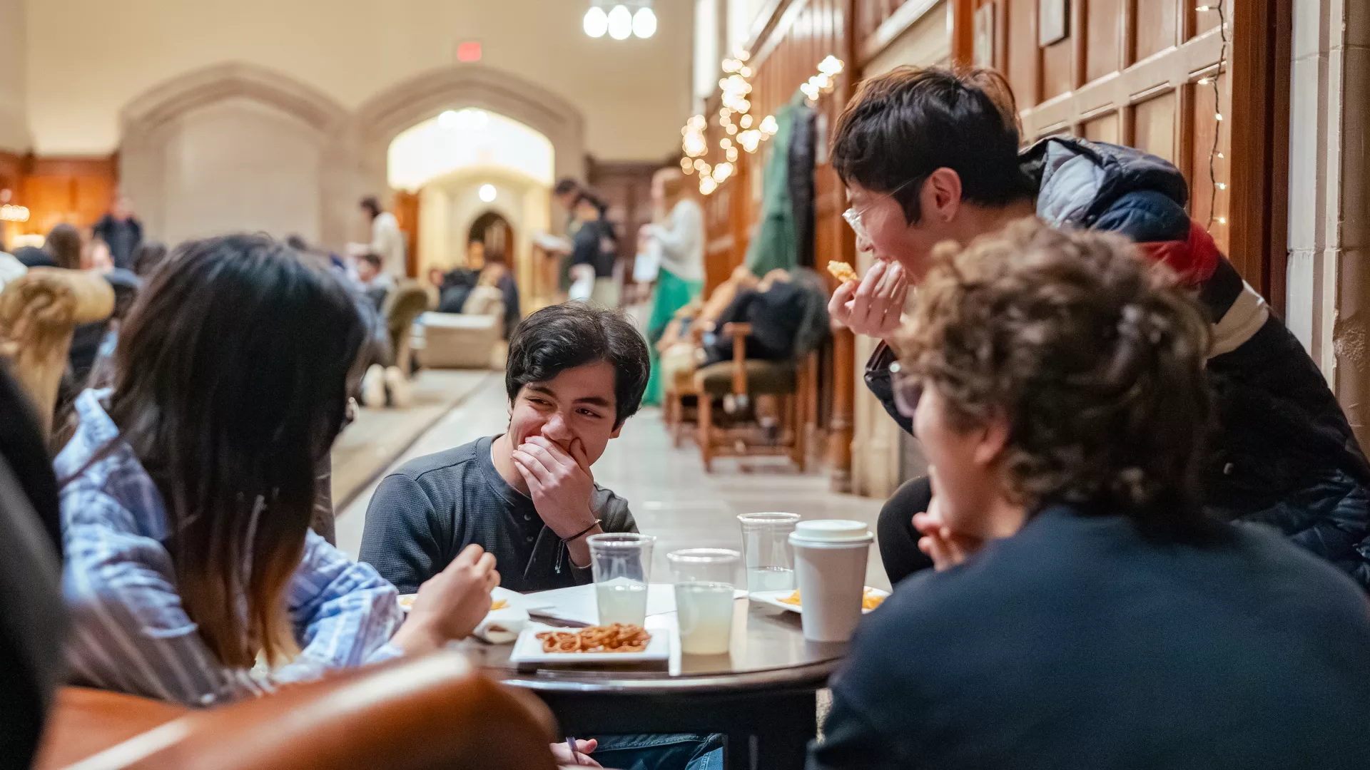 Students at Rockefeller College.