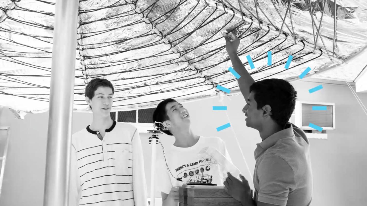 Students doing research