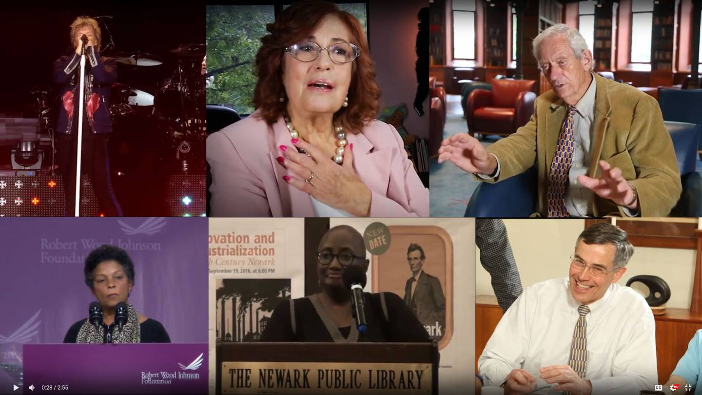 Jon Bon Jovi, Constance Mercer Myers, John Fleming, Risa Juanita Lavizzo-Mourey, Linda Caldwell Epps, and Rush Holt