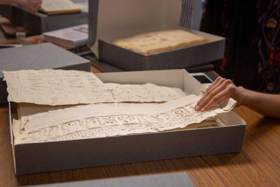 Ancient scrolls from Art Museum