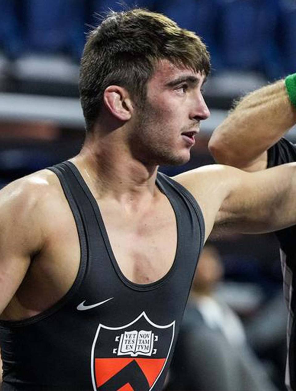 Patrick Glory in wrestling uniform