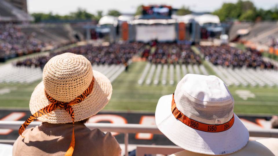 Hats with tiger ribbons