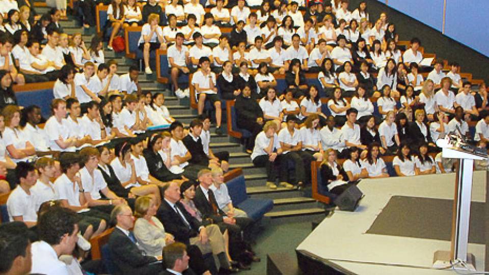 Shirley M. Tilghman at the United World College of South East Asia