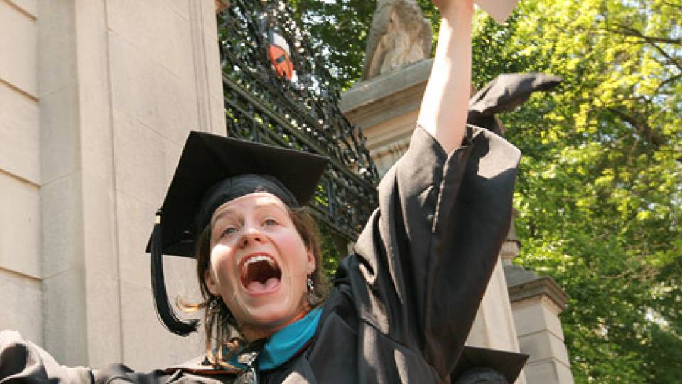 Cheering graduate student