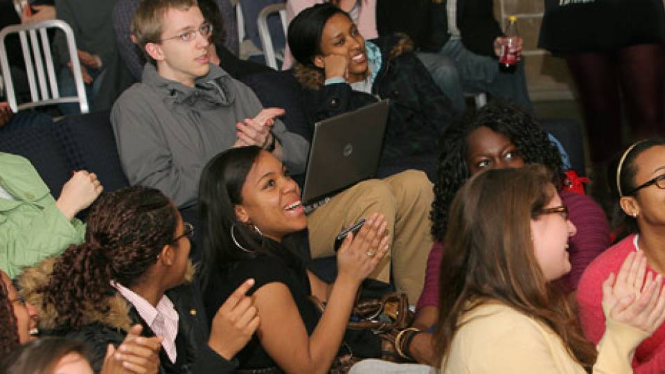 Students seated in Frist