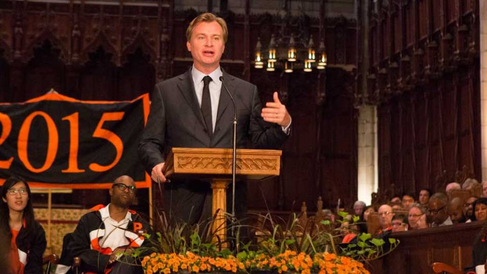 Class Day 2015 Christopher Nolan at podium
