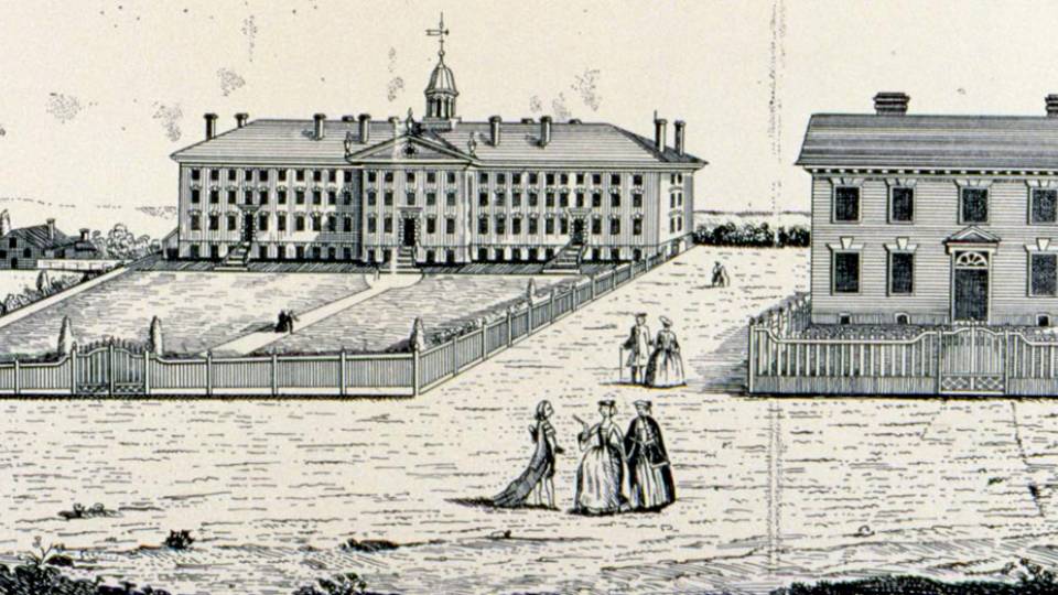 July 4 copper engraving of Nassau Hall