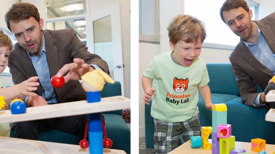 Casey Lew-Williams in Baby Lab with Ezra Cayton-Hodges