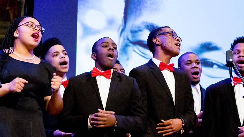 Singers at Martin Luther King Day celebration