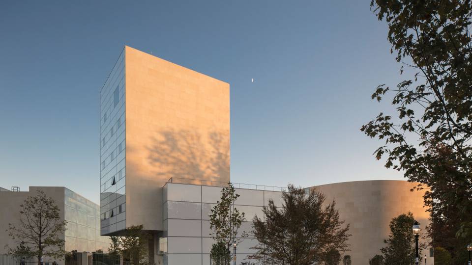 exterior of Lewis Arts complex