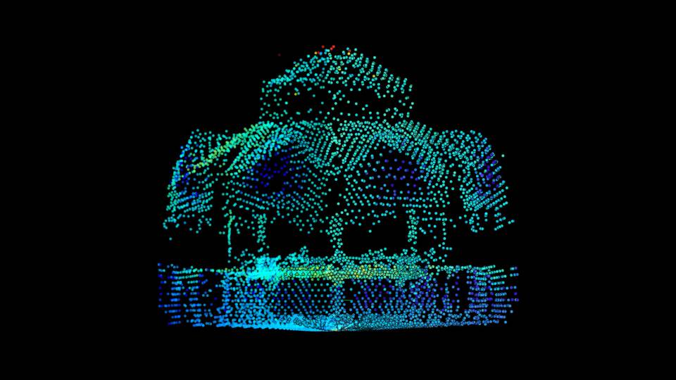 3D map of Chancellor Green indicating temperature a person would feel