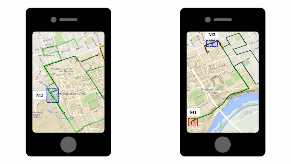 Cell phone map graphic