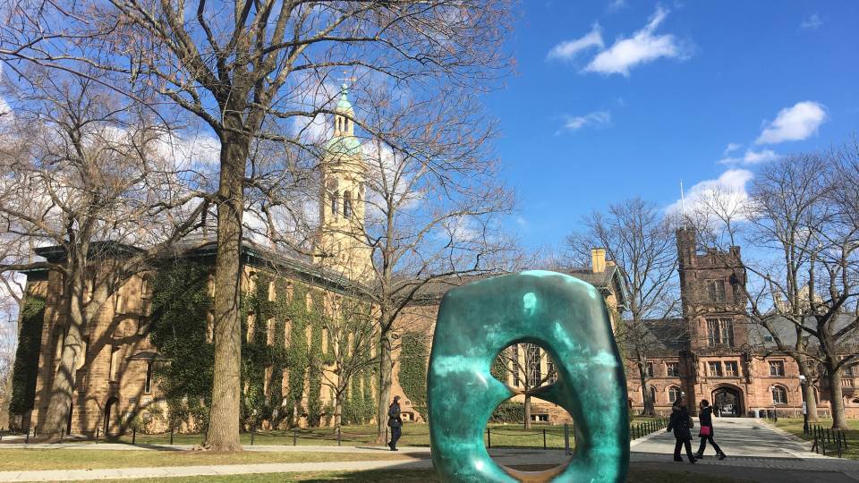 Nassau Hall and Oval with Points