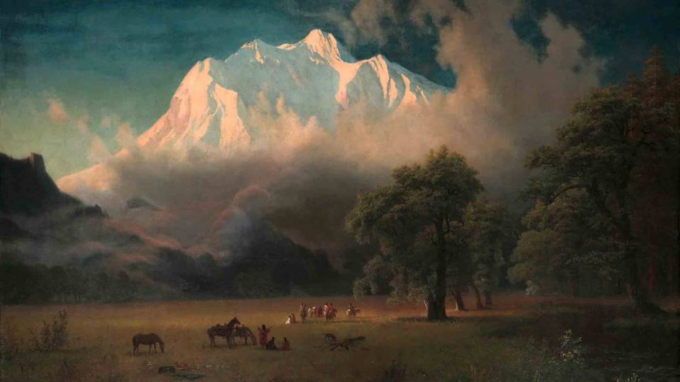 Albert Bierstadt oil painting "Mount Adams, Washington"