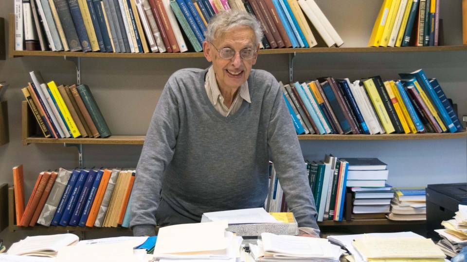 Elias Stein in his office