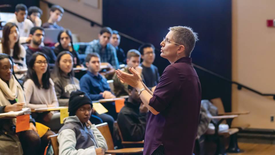 Claire Gmachl lectures to her class