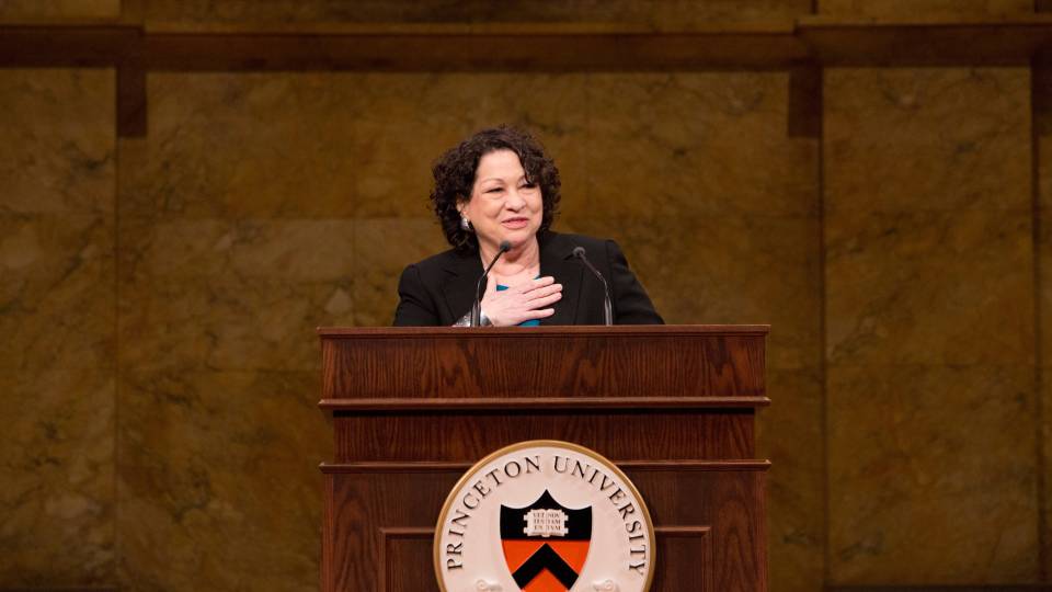 Supreme Court judge Sonia Sotomayor speaks at at Princeton in 2014