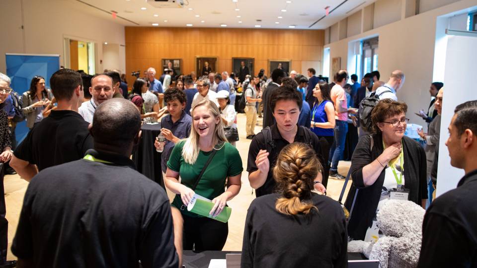 Students gathered in Friend Center
