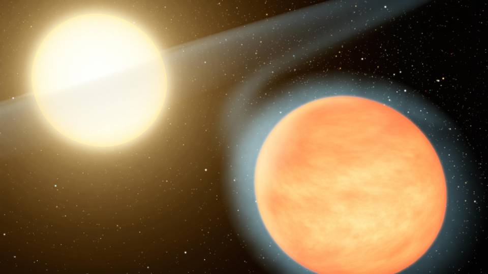 Illustration of star and planet