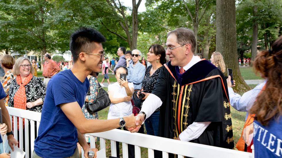President Eisgruber at Pre-Rade