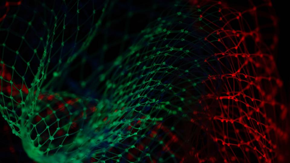 mesh on a dark background