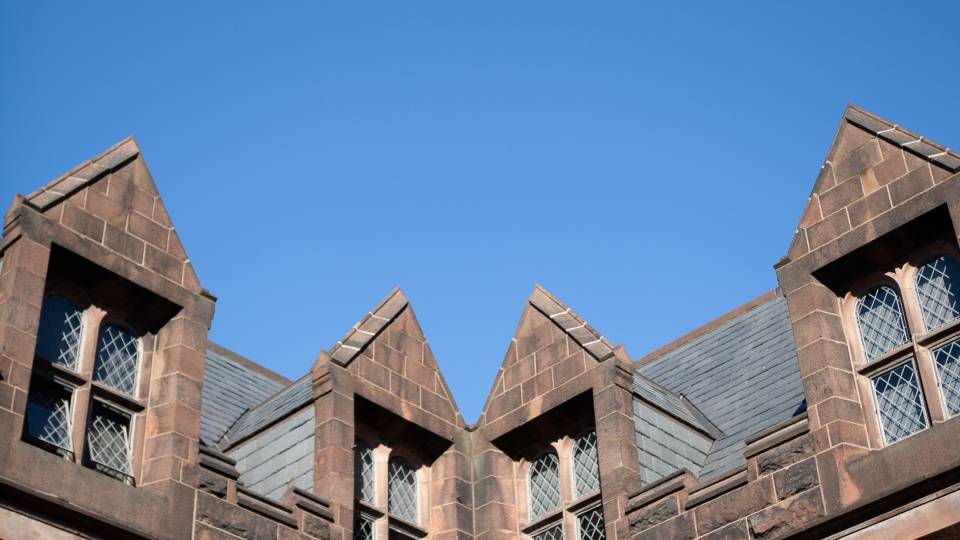 Domers against a blue sky