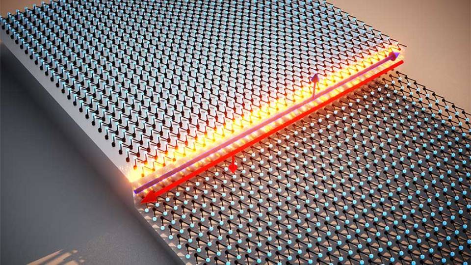 glowing orange strip in between metal sheets