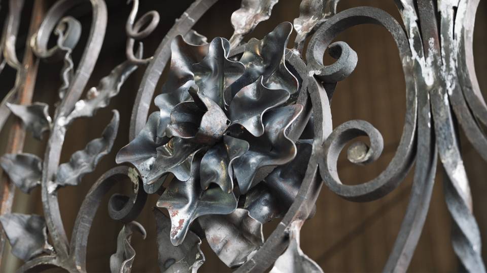 Ferris Thompson Gate metalwork rosette