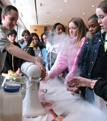 Liquid nitrogen ice cream